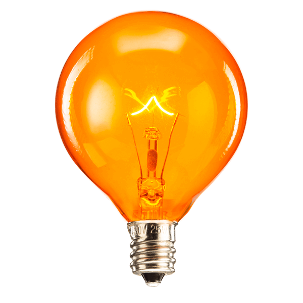 25 Watt Light Bulb Orange